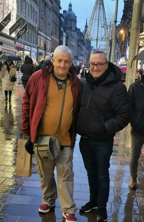 Bernard Cowan (left) who was also killed in Israel, pictured with his brother Colin