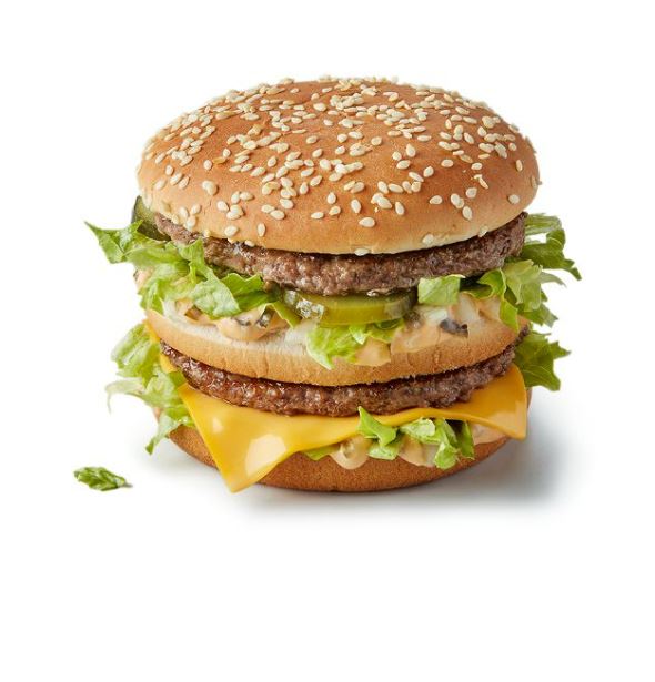 The Big Mac as advertised by McDonald's