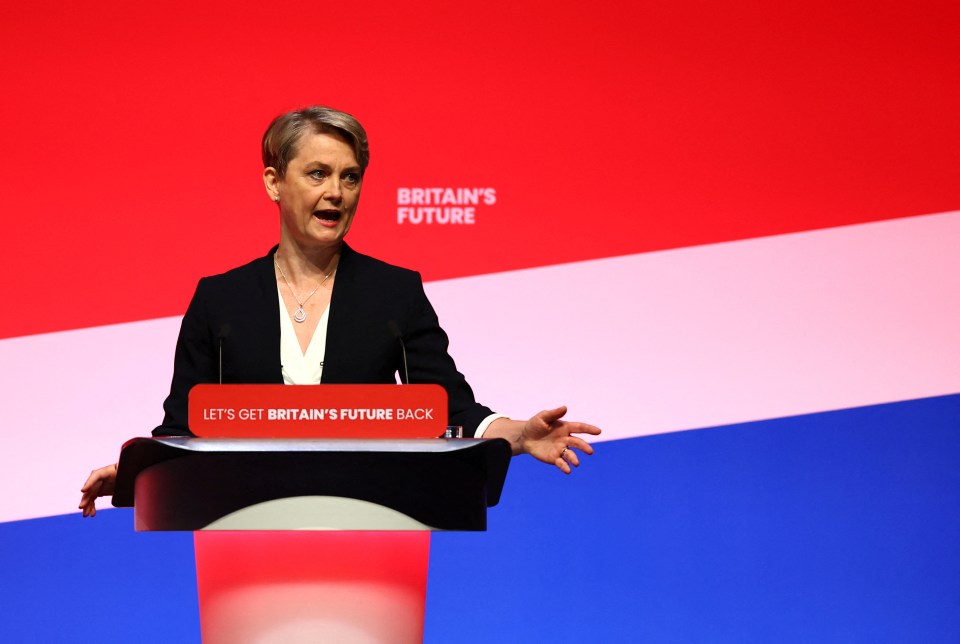 Shadow Home Secretary Yvette Cooper speaks at the Labour Party's annual conference in Liverpool