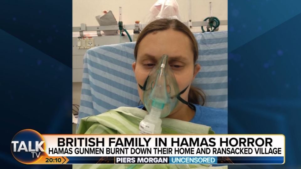 The family miraculously survived after hours in a smoke filled room during the attacks  by Hamas terrorists