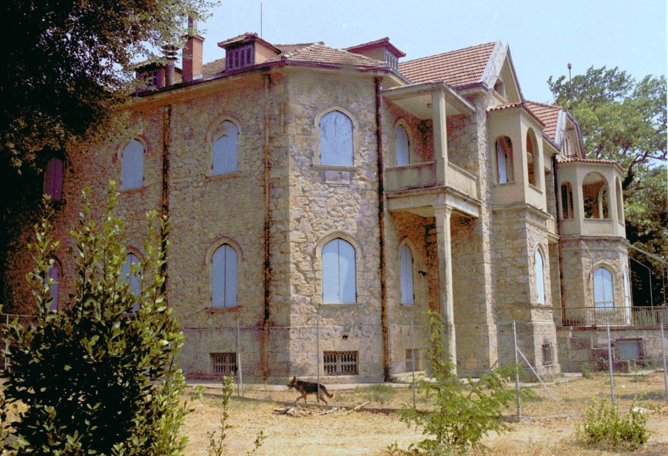 One of the abandoned buildings on the estate of former King Constantine in Tatoi