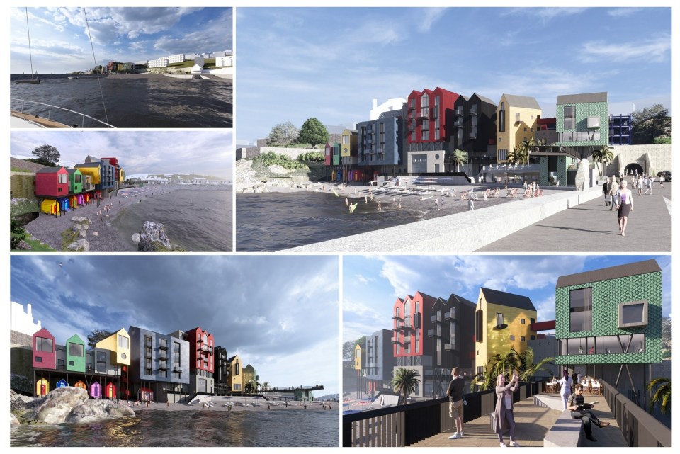 The colourful new development shown in the plans