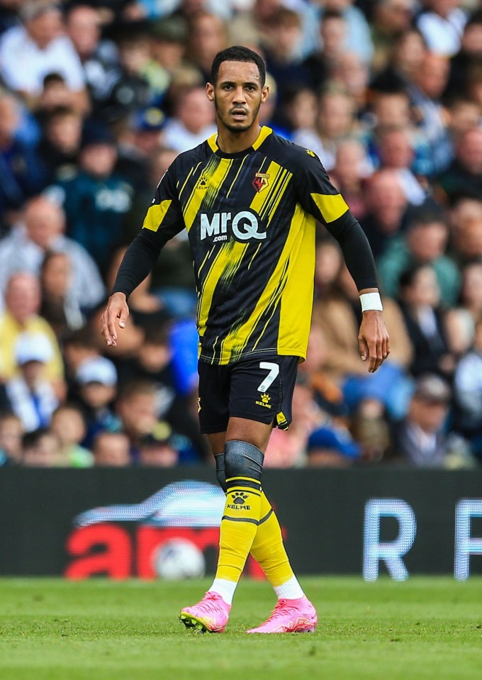 The winger joined Watford in the summer, the 12th club of his career