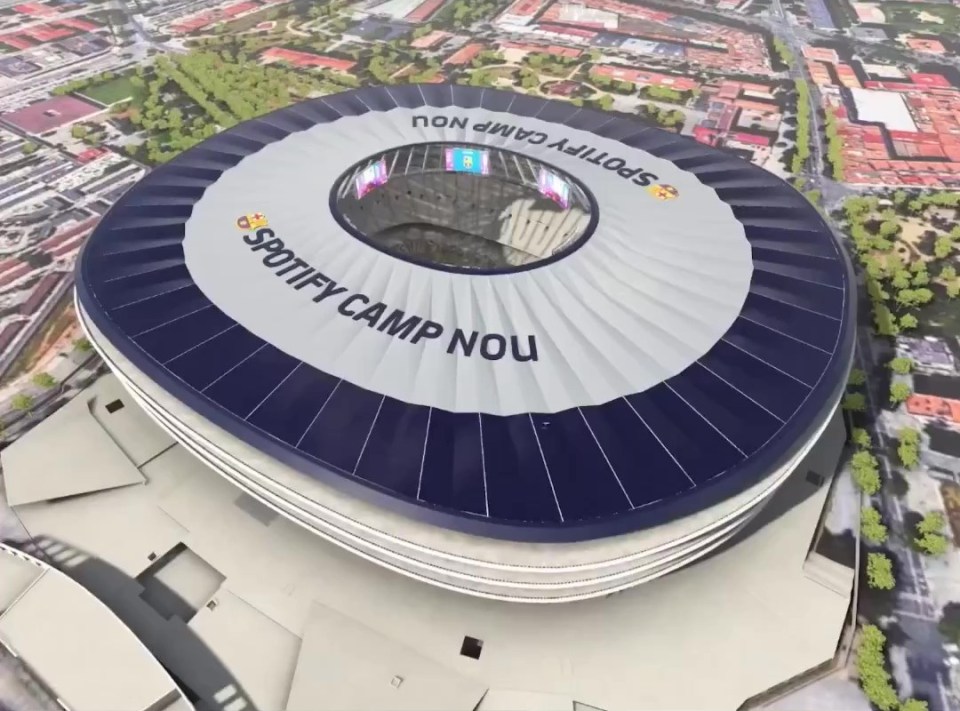 A new roof with Spotify branding is set to be added to the iconic arena