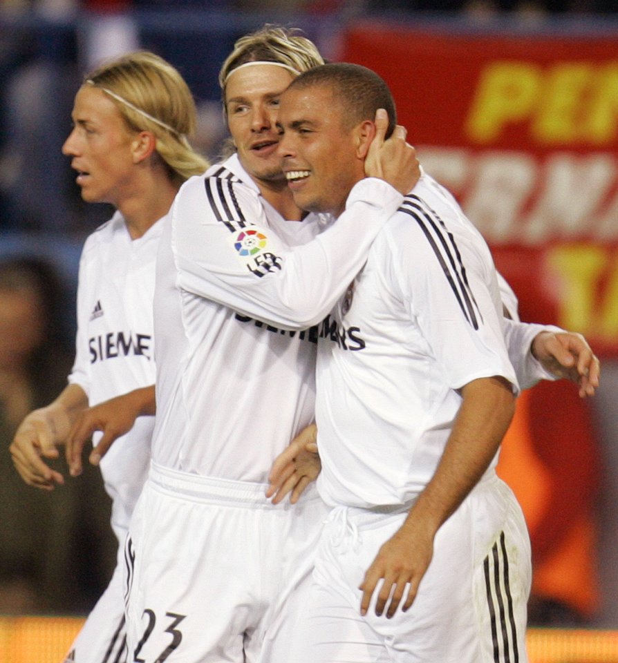 David Beckham was part of a Brazilian 'clique' at Real Madrid