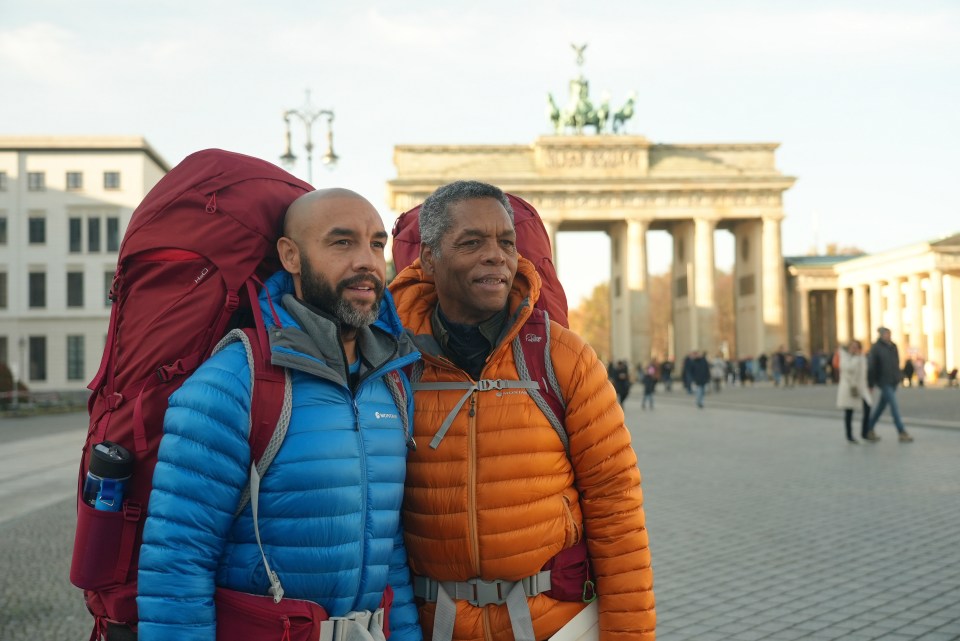 Alex Beresford and his dad Noel on Celebrity Race Across The World