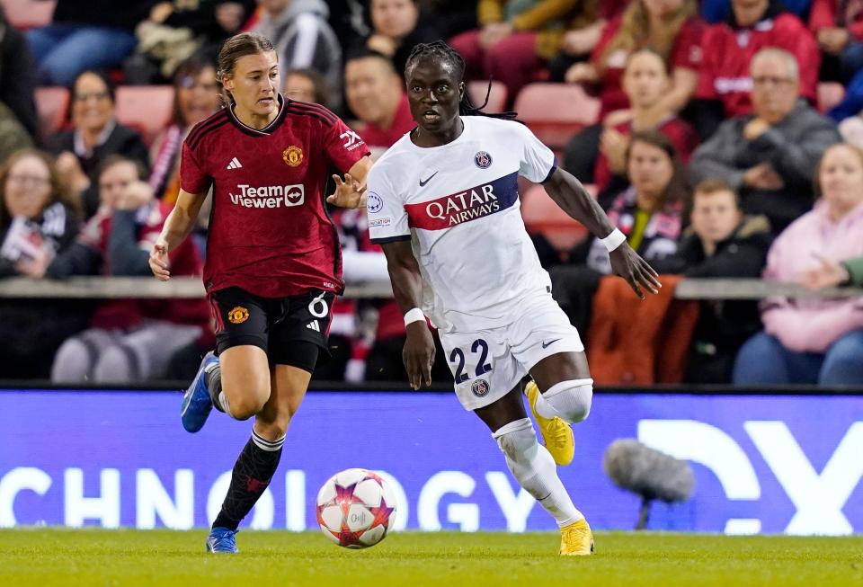 Tabitha Chawinga impressed in PSG's attack and gave them a second-half lead before the hosts levelled