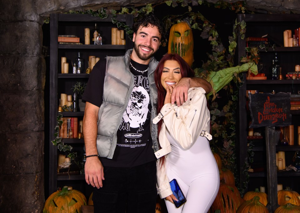 Sammy Root and Chloe Ferry were all smiles as they attended a spooky event together