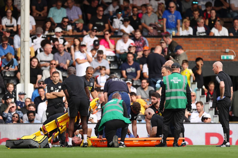 The 35-year-old suffered the gruesome injury during Sheffield United’s defeat at Fulham