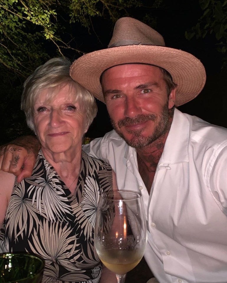 David Beckham's mum Sandra said she was once 'offered outside' by a football hooligan