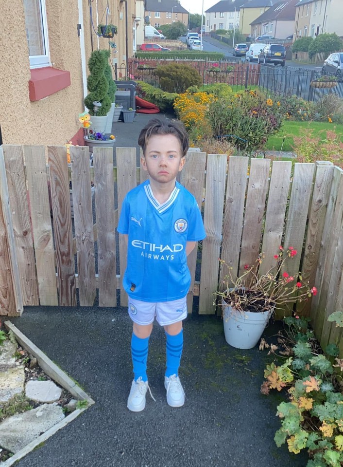 Nairn Rodgers stunned his classmates when he went as his footy idol for a Halloween school disco