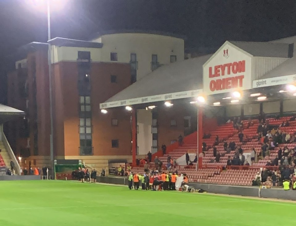 A Leyton Orient fan died during a match last night