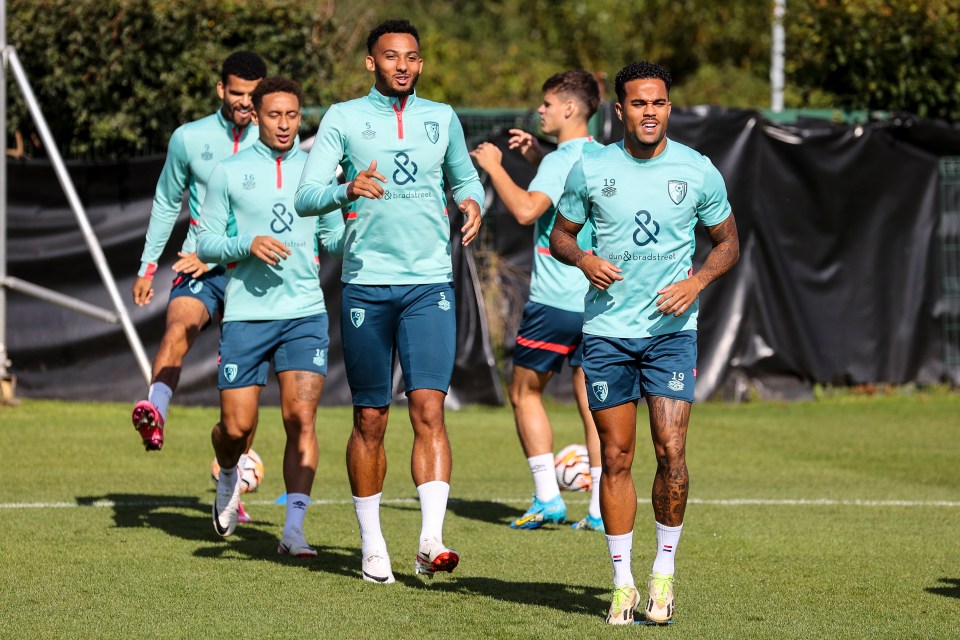 Kluivert, seen training with Dominic Solanke, Marcus Tavernier and Lloyd Kelly, only moved to the Vitality Stadium in June