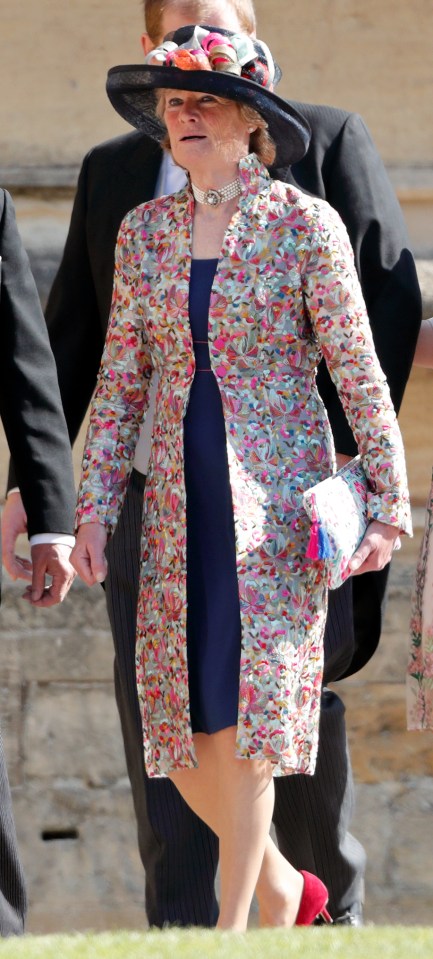  Lady Sarah McCorquodale pictured attending the wedding of Prince Harry and Meghan Markle