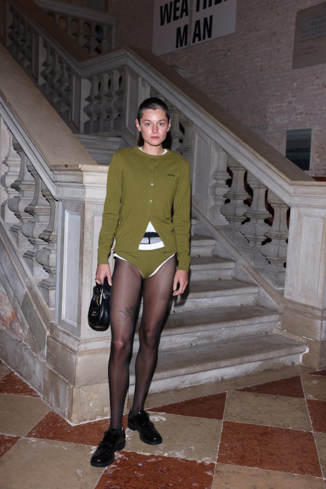 Emma Corrin attended Miu Miu Women’s Tales Dinner in these strange pants