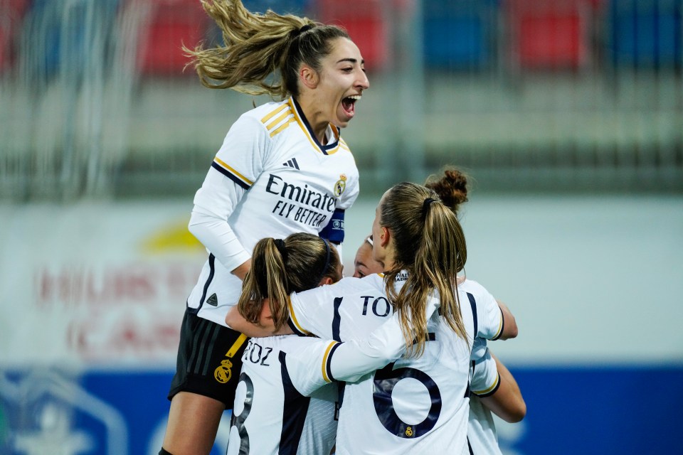 Chelsea have been drawn in Group D in the Women’s Champions League alongside Real Madrid (pictured), BK Hacken and Paris FC