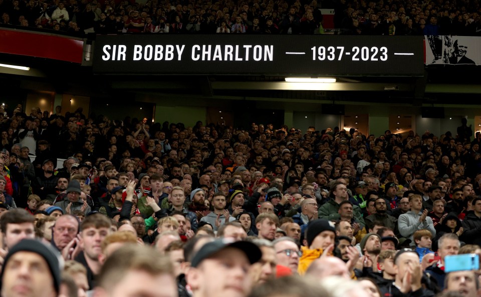 Fans chanted 'there's only one Bobby Charlton'