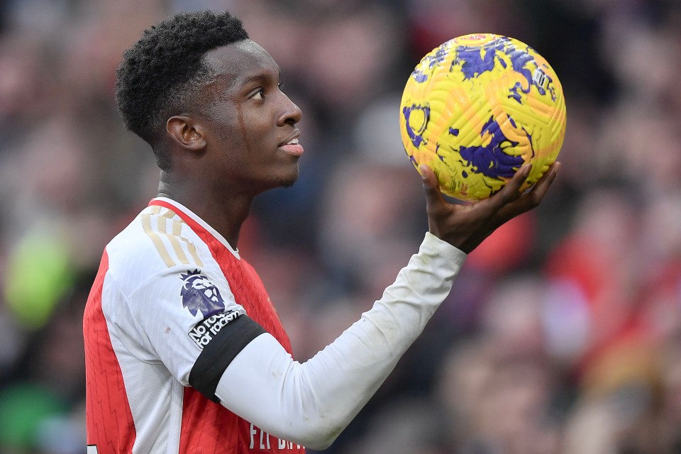 Eddie Nketiah scored a hat-trick as Arsenal dominated Sheffield United