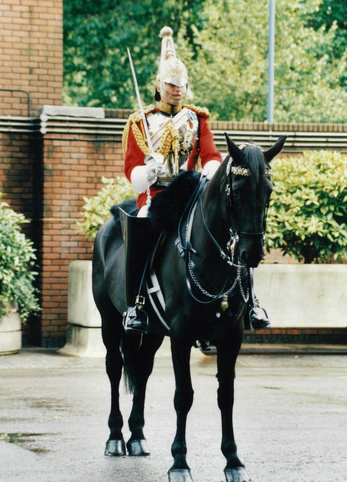 James serving in the Household Cavalry