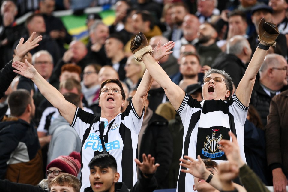 The Champions League anthem rings out at St James' Park