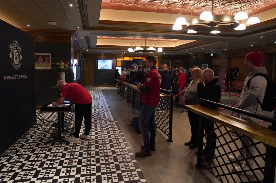 Fans were given the chance to sign a book of condolence before the match