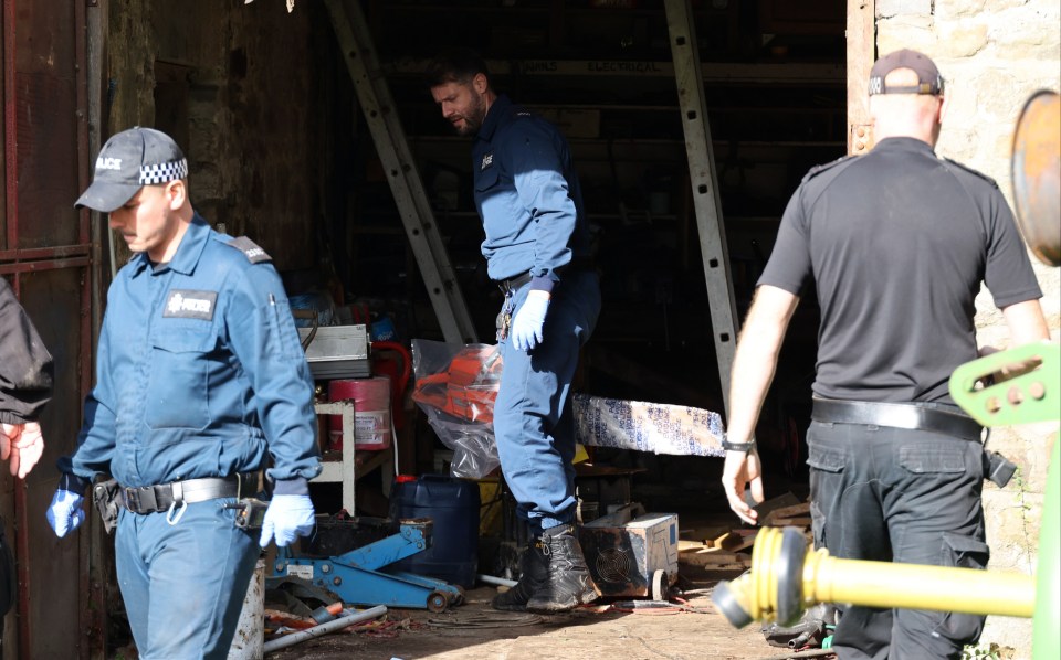 Police concluded their two-day search at the isolated farmhouse