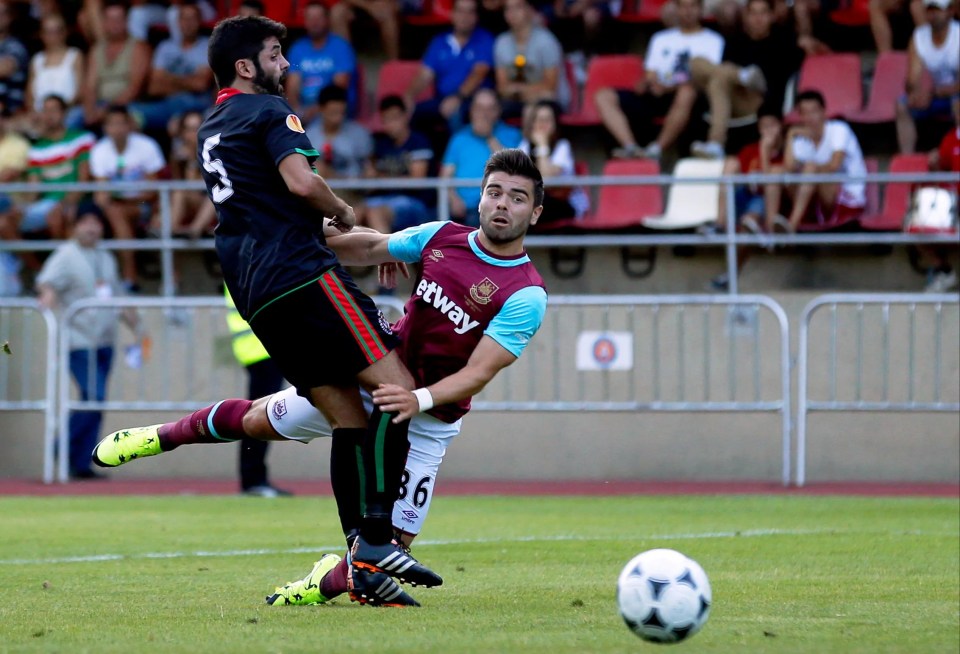 Elliot Lee's only West Ham goal came in Andorra during a Europa League qualifier