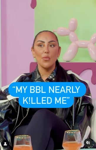 Sophie Kasaei has opened up about her botched BBL