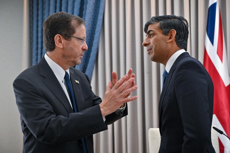 Mr Sunak also met Israeli President Isaac Herzog