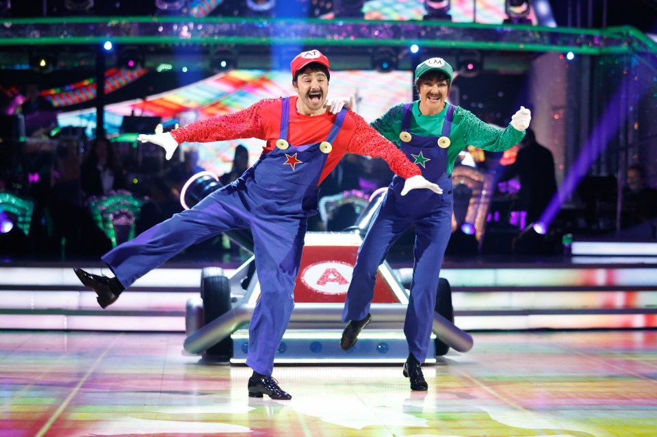 Adam performed as Super Mario as part of Strictly’s movie week theme