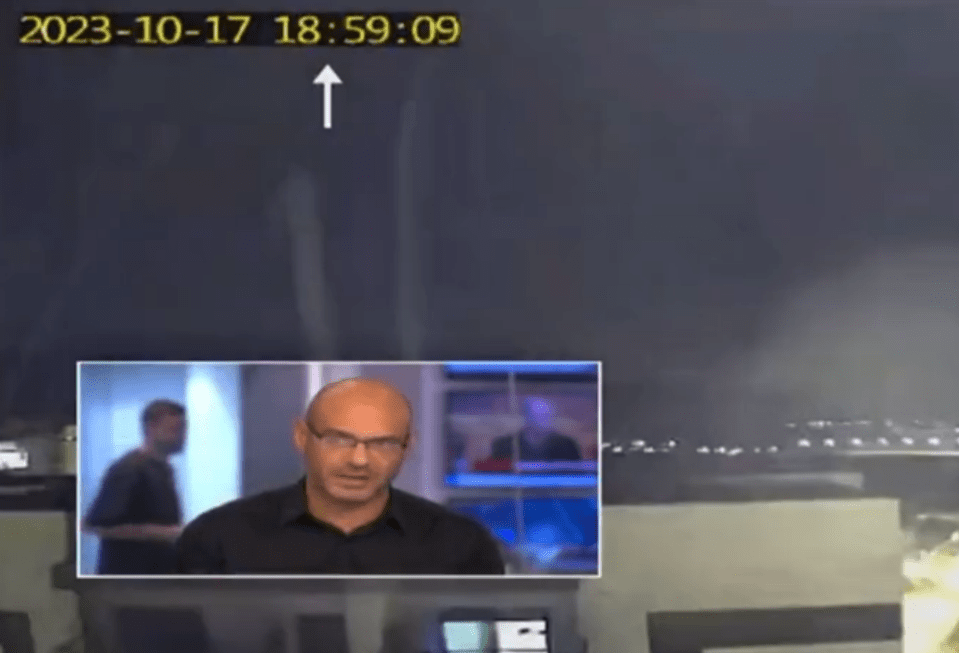 The TV channel showed the CCTV with the time and date of the bomb