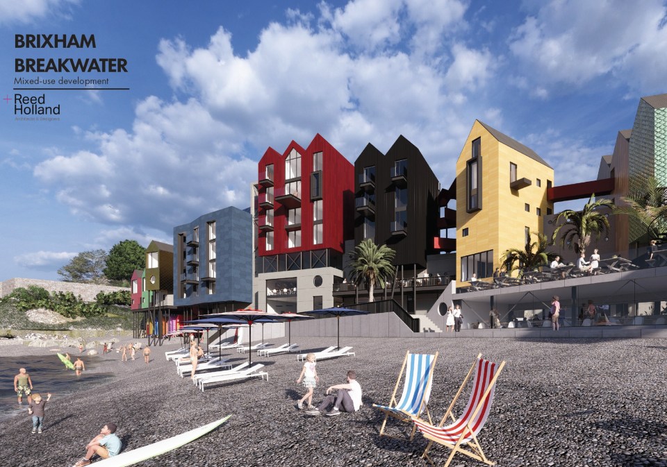 Residents have slammed the design for the multi-coloured 44-bed hotel, spa and beach-side bistro