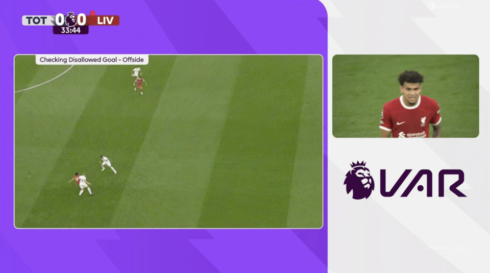 Luis Diaz was wrongly deemed offside before scoring at Tottenham and VAR failed to intervene