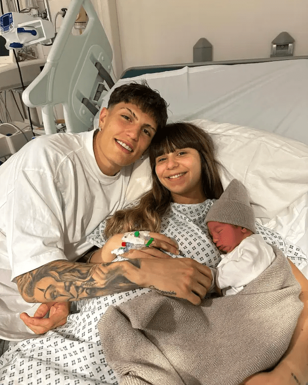 Garnacho and Eva have had their first child