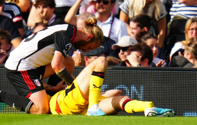 Chris Basham broke his ankle when going to cross the ball