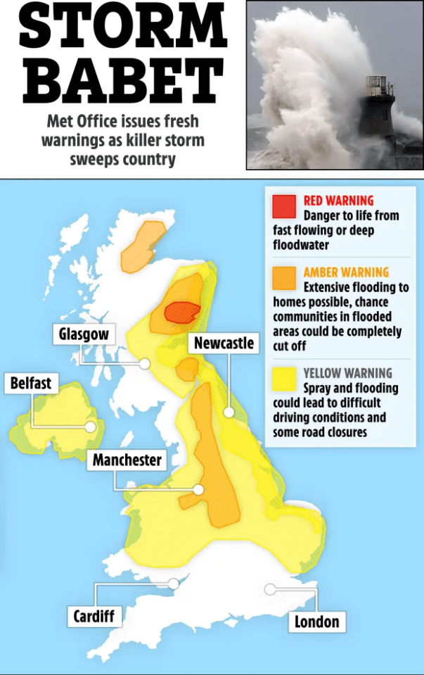 Most of the UK is covered by weather warnings