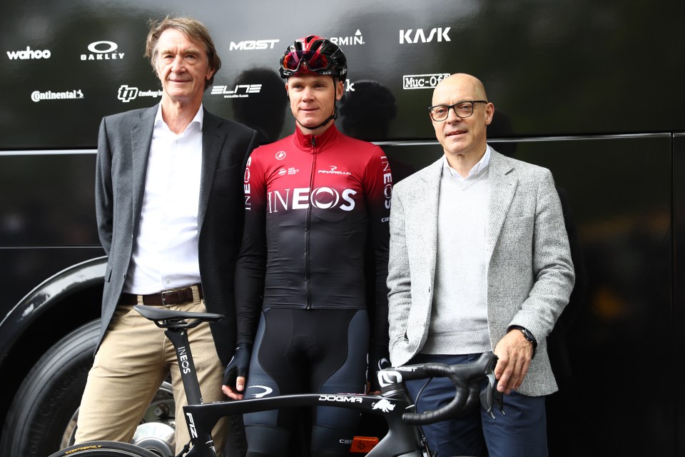 Sir Jim Ratcliffe and Sir Dave Brailsford oversaw the success of Team Sky - rebranded as Ineos Grenadiers