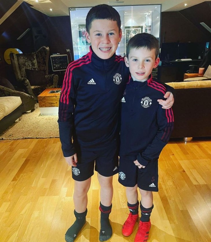 The second eldest Rooney child is Klay (right)