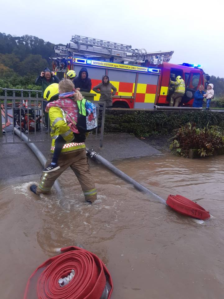 Firefighters were called in to rescue youngsters from a Co Kilkenny school today