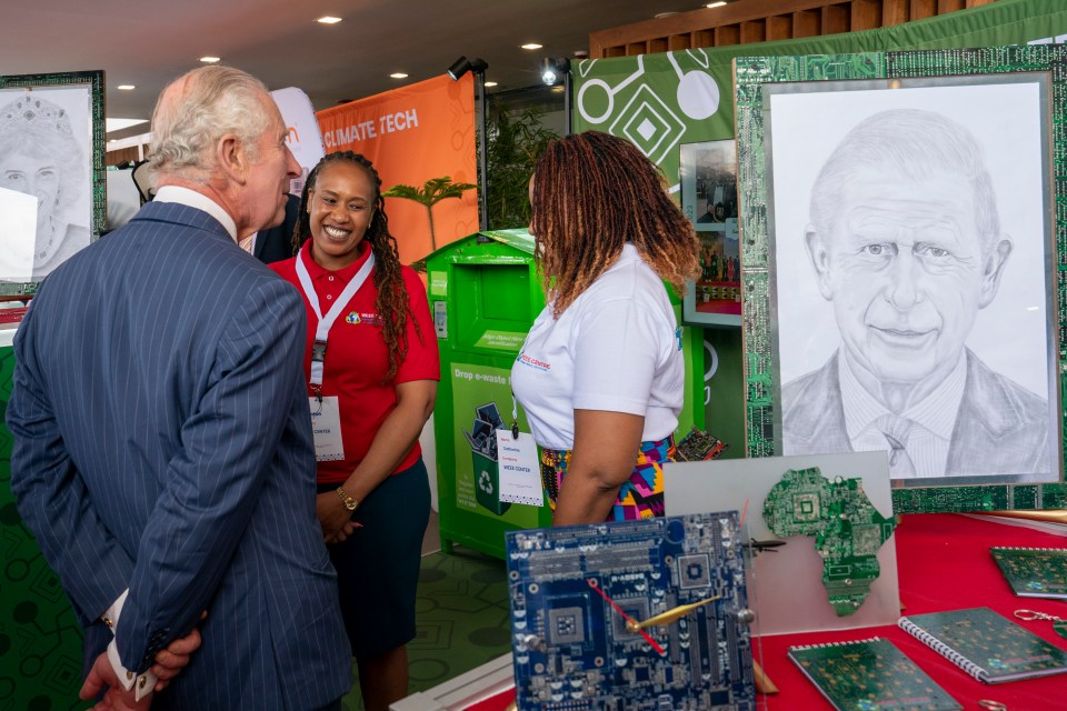 The King visits Nairobi Garage and met young technology entrepreneurs