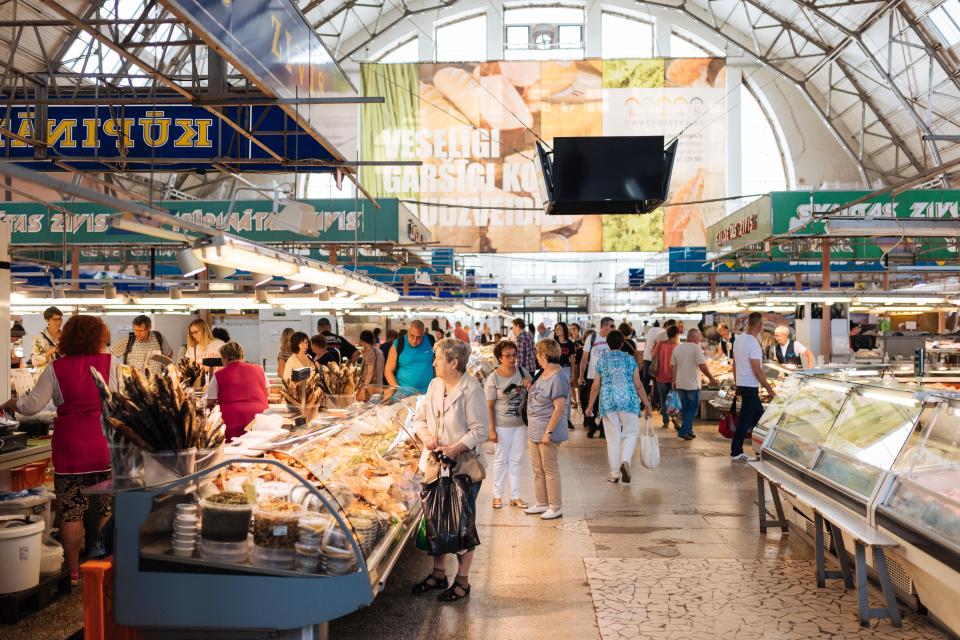 The central market is the perfect place to sample traditional Latvian food