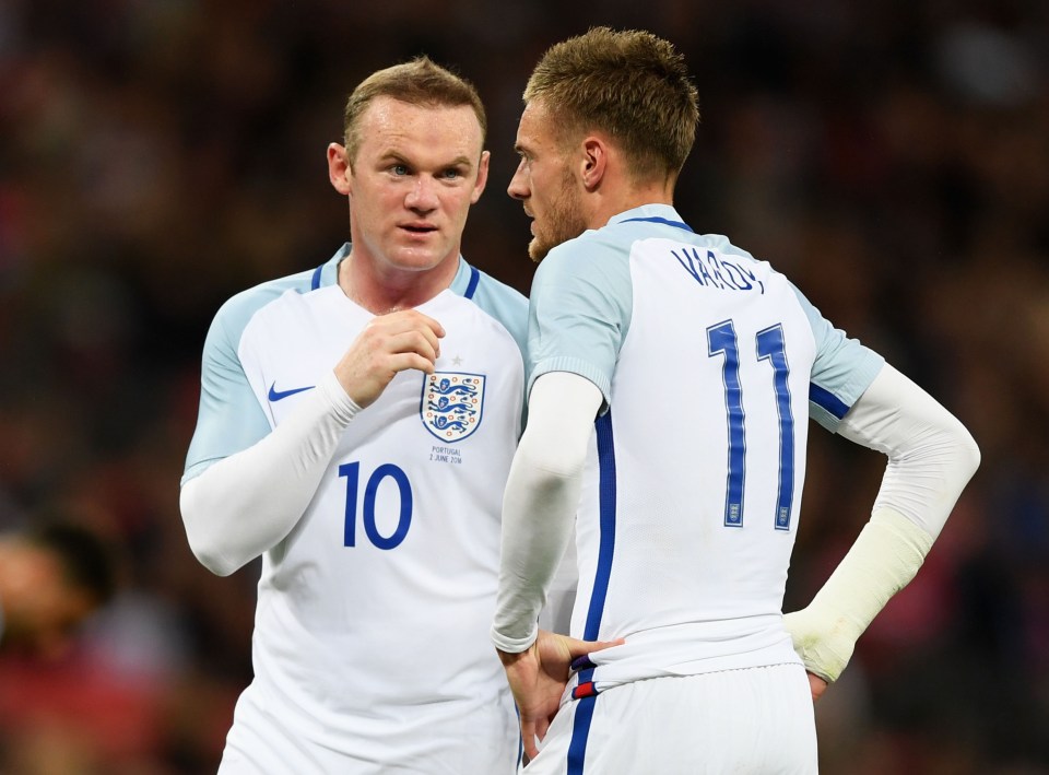 Rooney and Vardy played together seven times for England