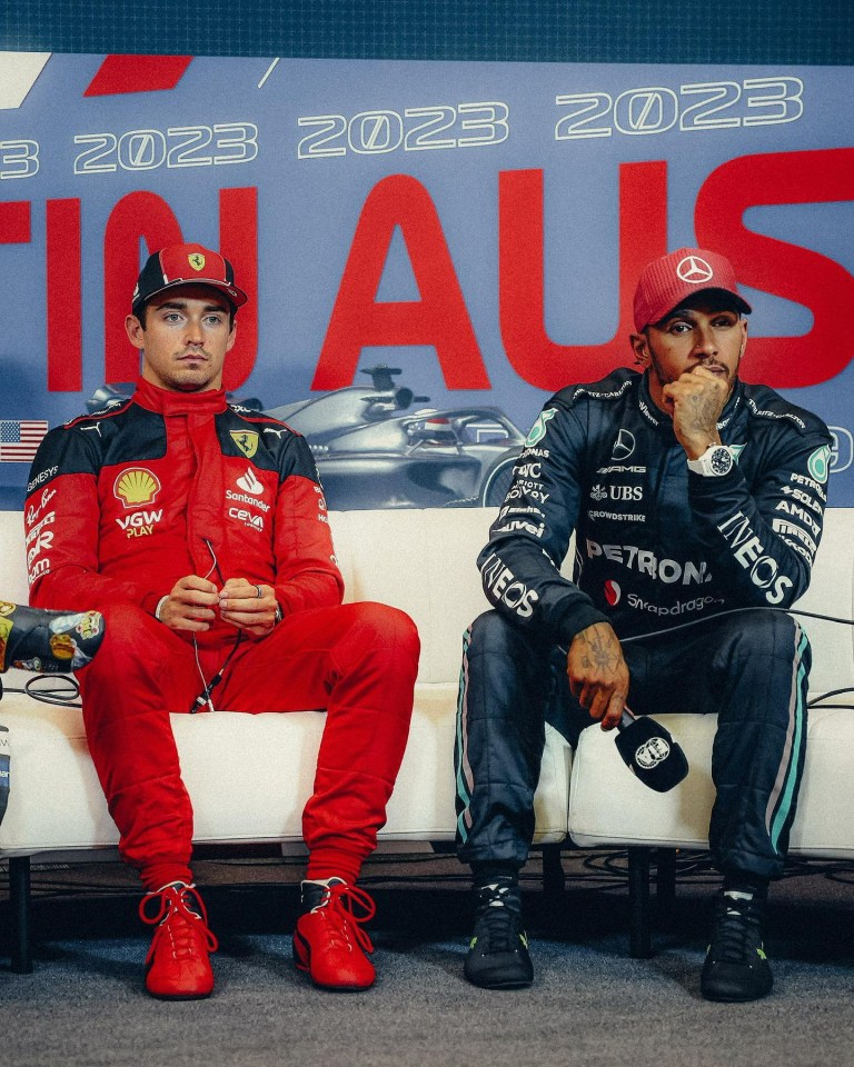 Hamilton and Charles Leclerc posted a shared Instagram picture together