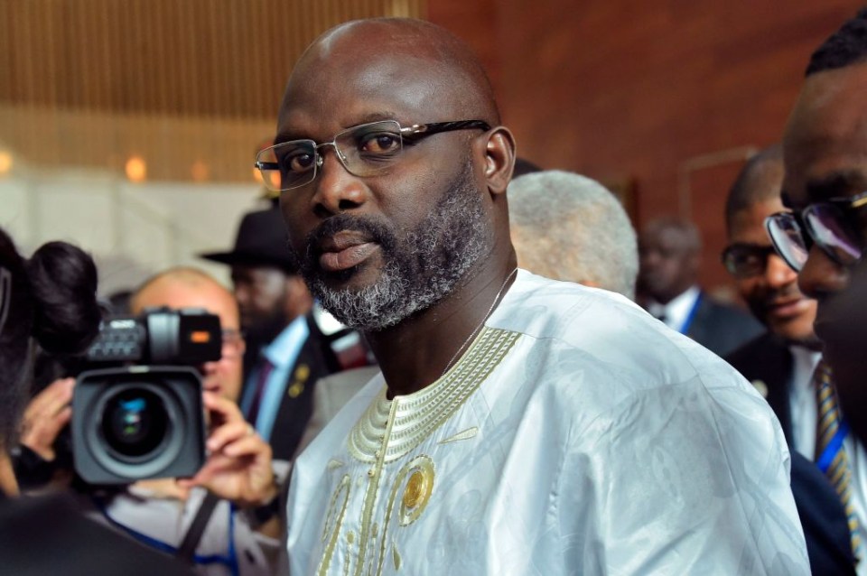 George Weah is president of Liberia