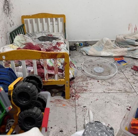 Israel’s PM previously shared a harrowing image of a child’s blood-drenched bed in Kfar Aza