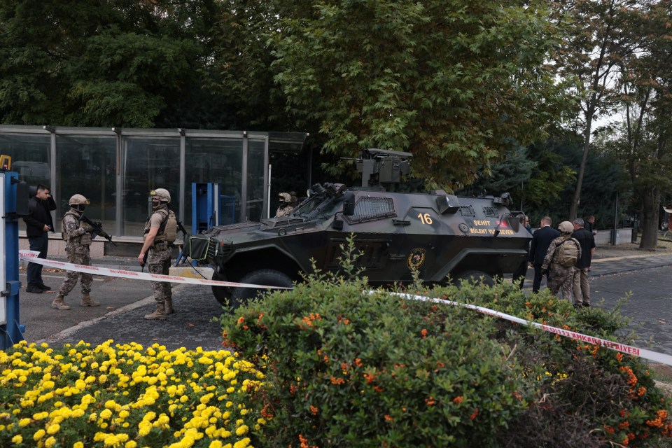 Members of Turkish Police Special Forces secure an area following the explosion