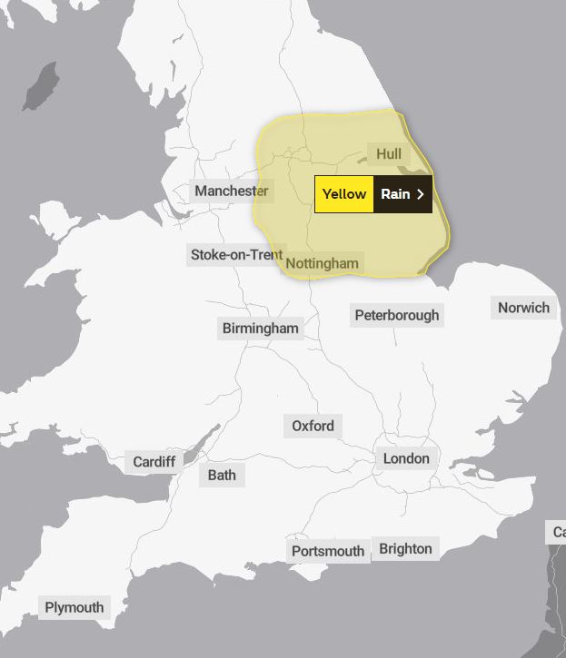 It comes as the Met Office has issued a new yellow weather warning for Tuesday