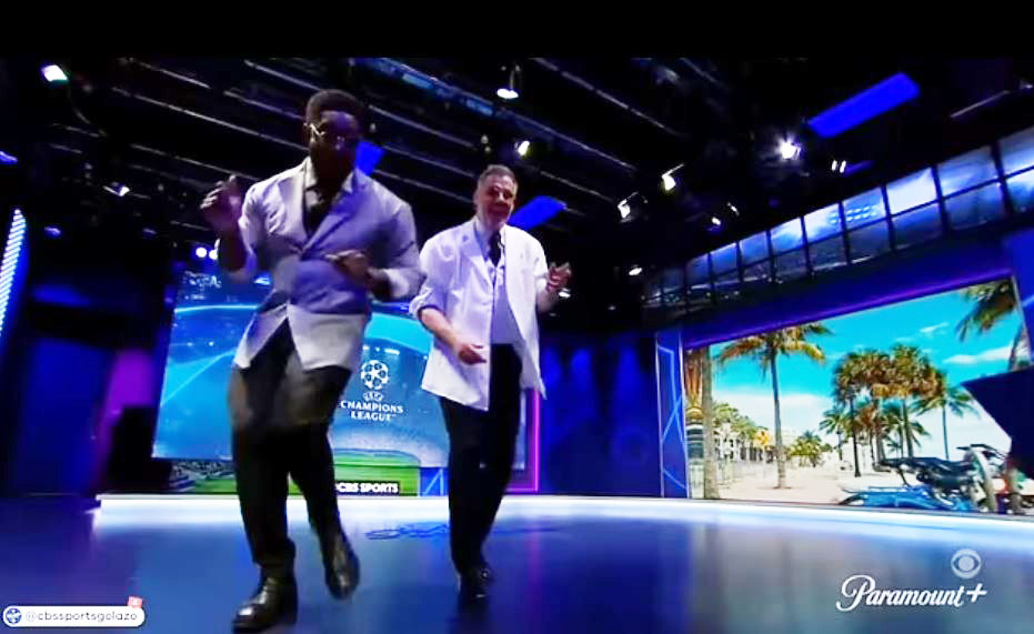 Micah Richards and Jamie Carragher performed a salsa dance