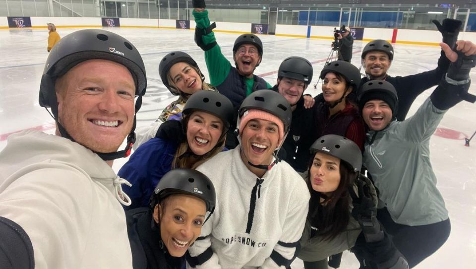 Miles with his Dancing on Ice co-stars