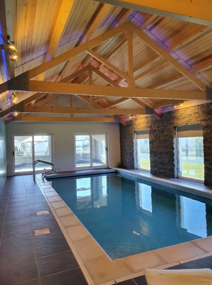 The house has an indoor swimming pool